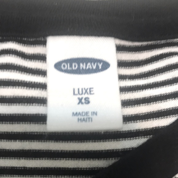 Old Navy luxe black and white striped shirt - Picture 2 of 3